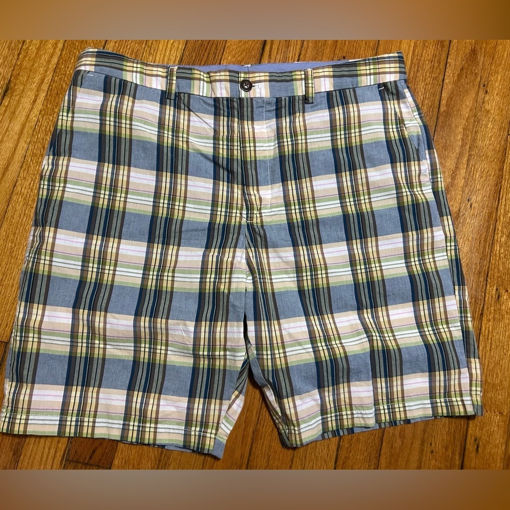 Vineyard Vines Madras Summer Plaid Shorts Men's 38 EUC 9" Inseam 12" Rise